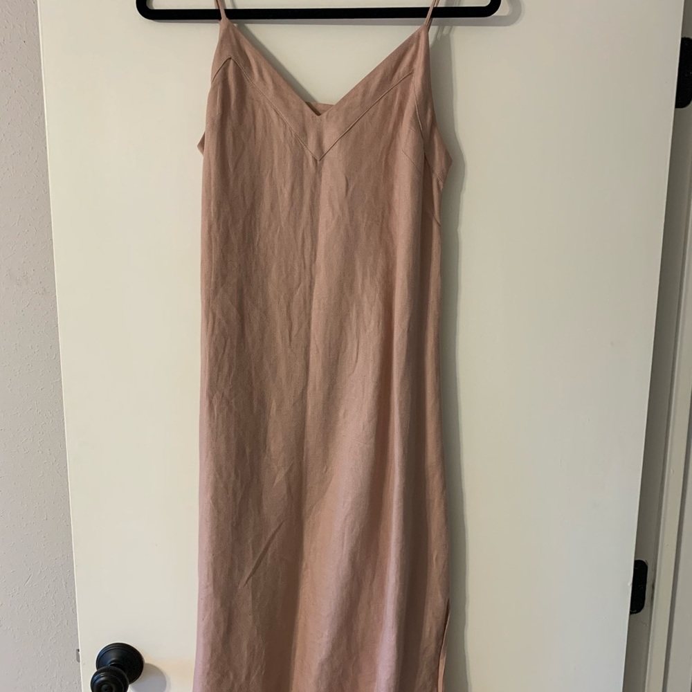Cuyana linen slip dress size small